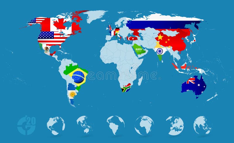 Carte Du Monde Avec Les Drapeaux Des Pays À Ce Sujet Clip Art Libres De  Droits, Svg, Vecteurs Et Illustration. Image 10740909