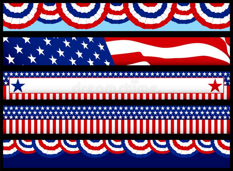 Drapeaux de Web d'élection illustration stock Drapeaux de Web d'élection illustration stock