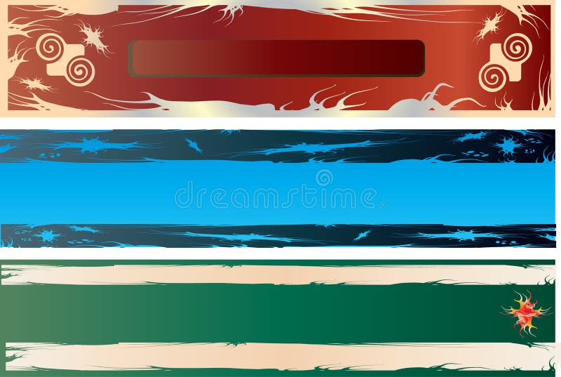 Drapeaux grunges génériques illustration de vecteur Drapeaux grunges génériques illustration de vecteur