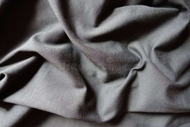 Draped Simple Black Cotton Jersey Fabric Stock Image Image of colors