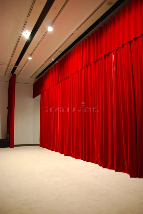 Red Draped Theater Curtains Series 2 Stock Photo Image of classical