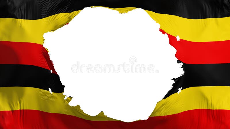 Drapel rupt în Uganda vector illustration