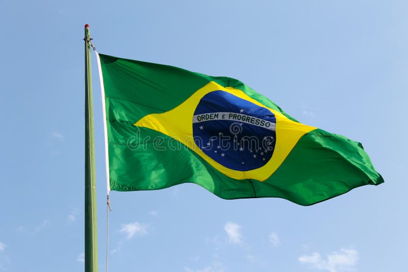 Drapelul brazilian stock photography