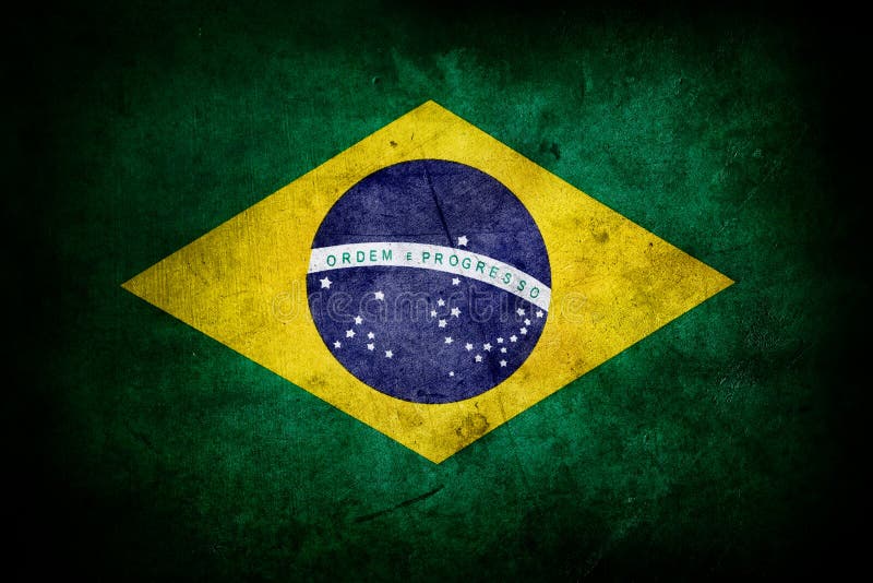 Drapelul Grunge Brazilian stock images