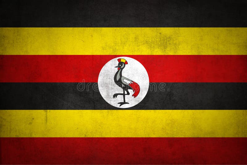 Drapelul Grunge Uganda royalty free illustration