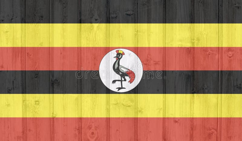 Drapelul Grunge Uganda royalty free illustration