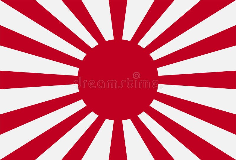 Drapelul pentru răsăritul soarelui al vectorului japonez eps10 stock illustration