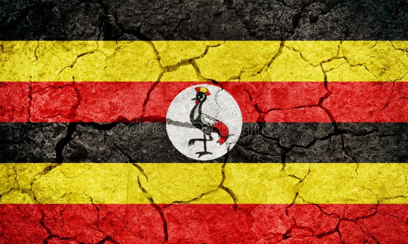 Drapelul Republicii Uganda royalty free illustration