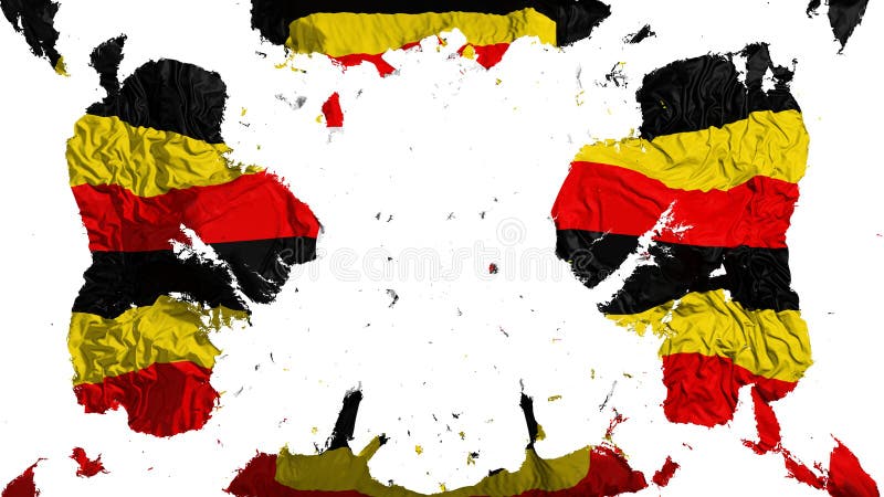 Drapelul Ugandei împrăștiate stock illustration