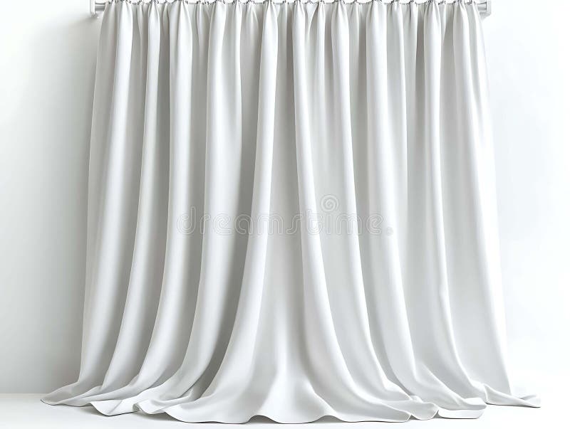 Draperii albe elegante, curgătoare, cu un fundal minimalist royalty free illustration