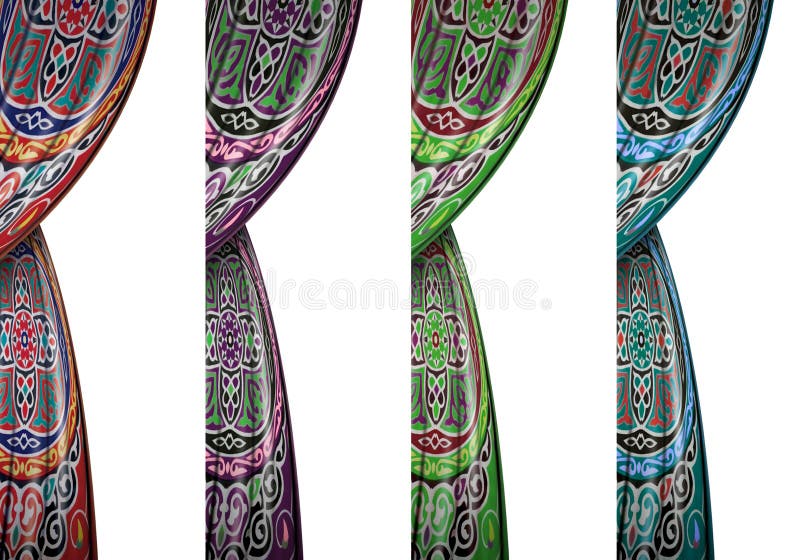 Draperii festive colorate cu ramadan vector illustration