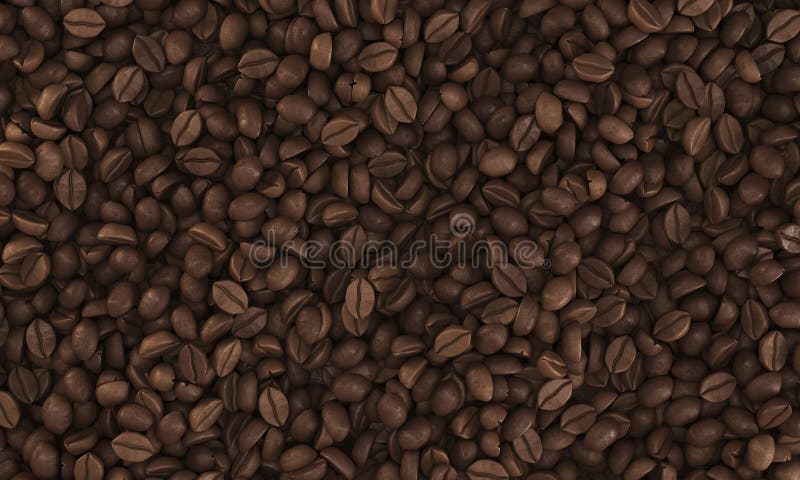 Draufsicht von den Kaffeebohnen, die auf etwas Planum liegen vektor abbildung Draufsicht von den Kaffeebohnen, die auf etwas Planum liegen vektor abbildung
