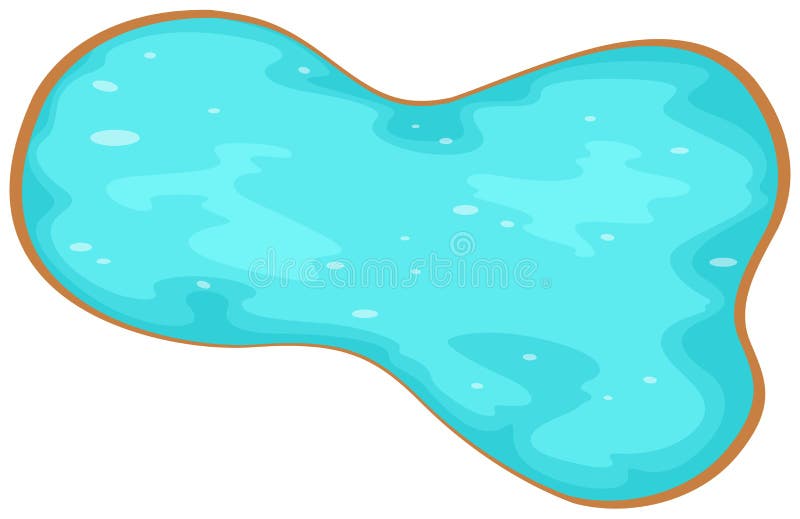 Draufsicht Von Kleinem Teich Vektor Abbildung Illustration von garten