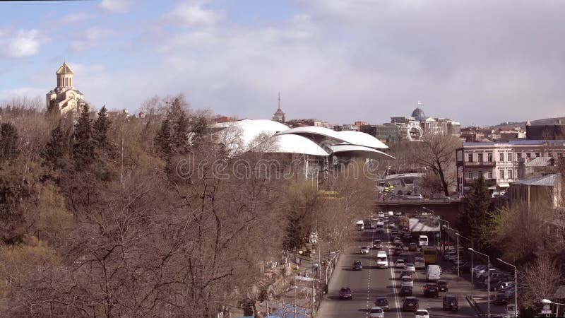 Draufsicht von Stadtbild in Tiflis, Georgia