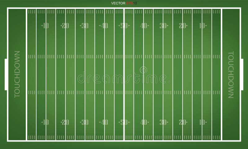 Draufsichten des amerikanischen Fußballplatzes Vektor stock abbildung Draufsichten des amerikanischen Fußballplatzes Vektor stock abbildung