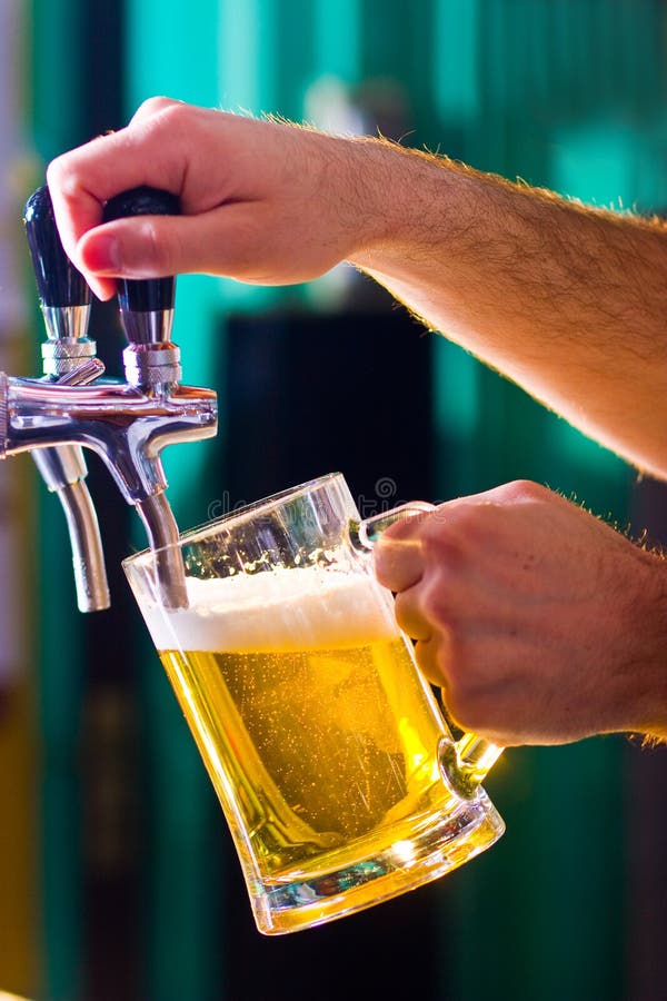 Draught beer stock photo. Image of froth, shiny, cafe 24454596