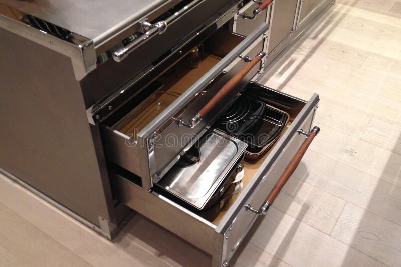 Drawer with Cutlery on the Kitchen Stock Photo Image of fork, clean