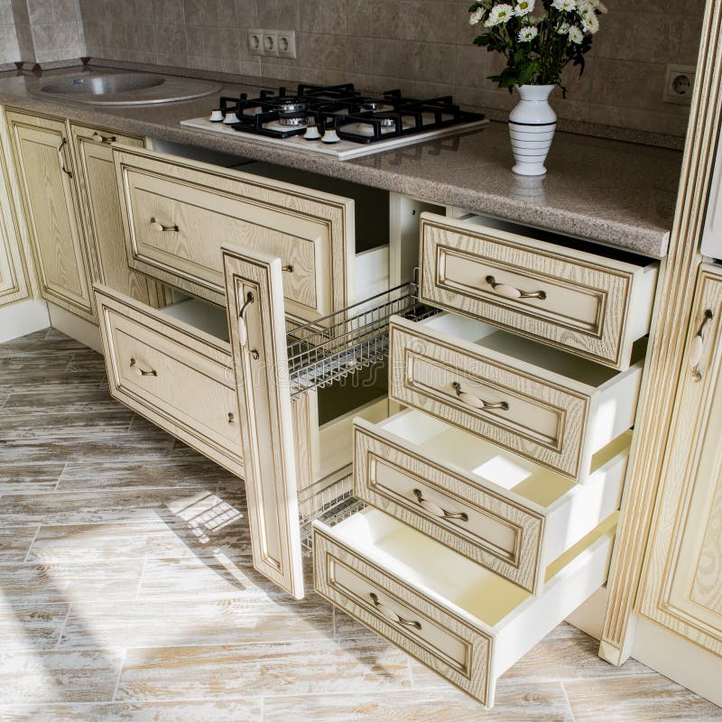 Drawers, Kitchen, Interior Builtin Dishwasher, Kitchen Countertop