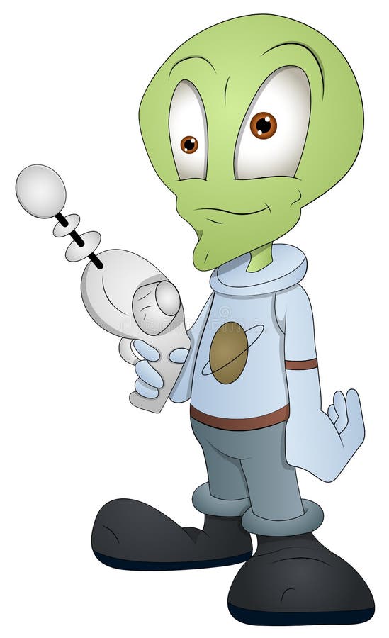 Cartoon Alien Character - Vector Illustration Stock Vector