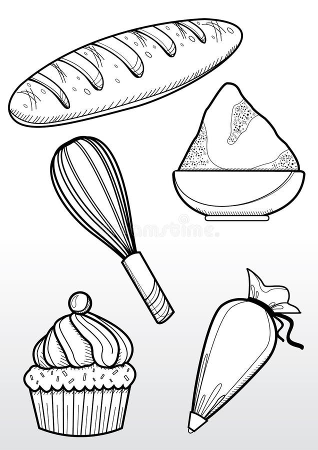 Drawing Bakery stock vector. Illustration of delicious - 44949829