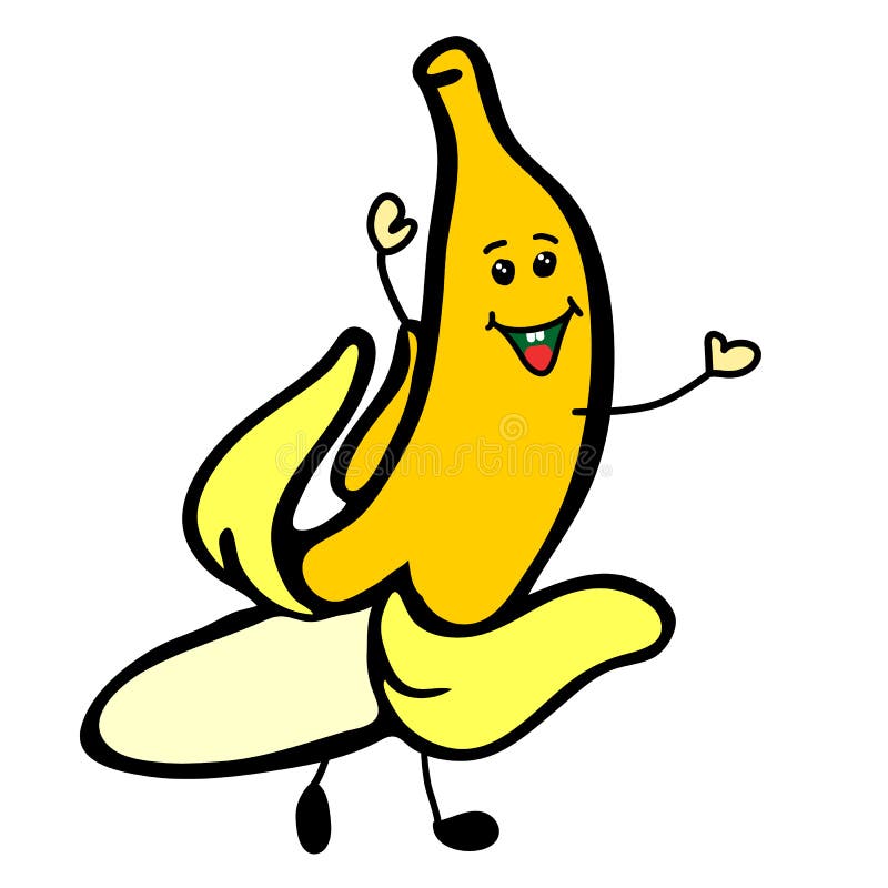 Drawing of a Banana Drawn by Hand. Sketch Style, Children Drawing ...