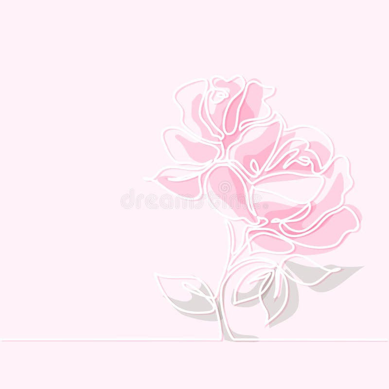 Drawing Of Beautiful Rose Flower Stock Vector Illustration Of