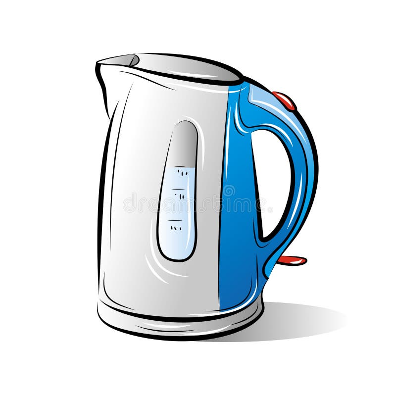 Purple Electric Kettle Cartoon Illustration Stock Illustration - Download  Image Now - Cartoon, Concepts, Design - iStock