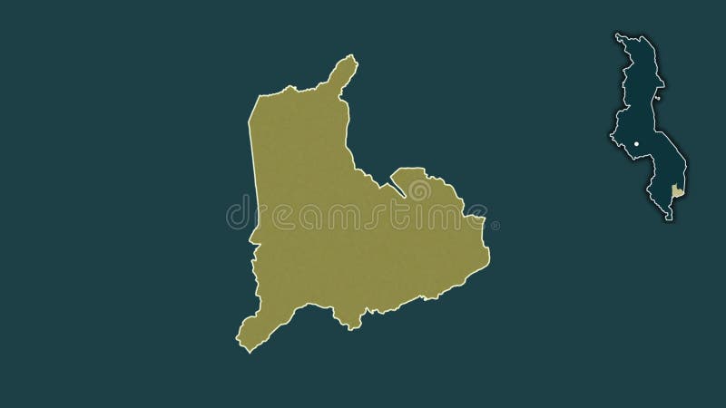 Mulanje, Malawi, extruded and isolated. Pattern royalty free illustration