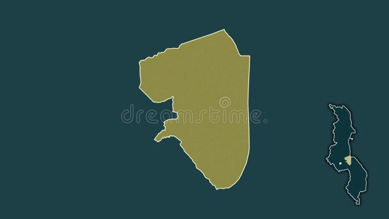 Salima, Malawi, extruded and isolated. Pattern vector illustration