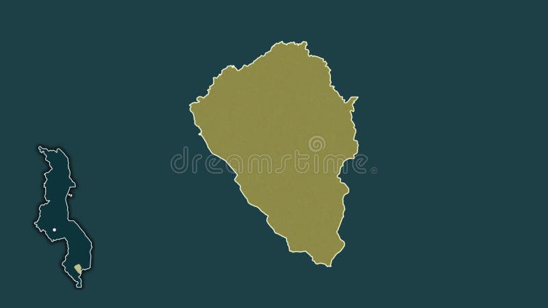 Thyolo, Malawi, extruded and isolated. Pattern stock illustration