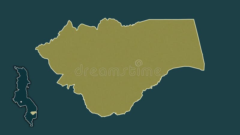 Zomba, Malawi, extruded and isolated. Pattern stock illustration
