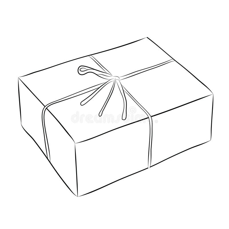 Drawing of box stock vector. Illustration of cloud, doodle 43063367