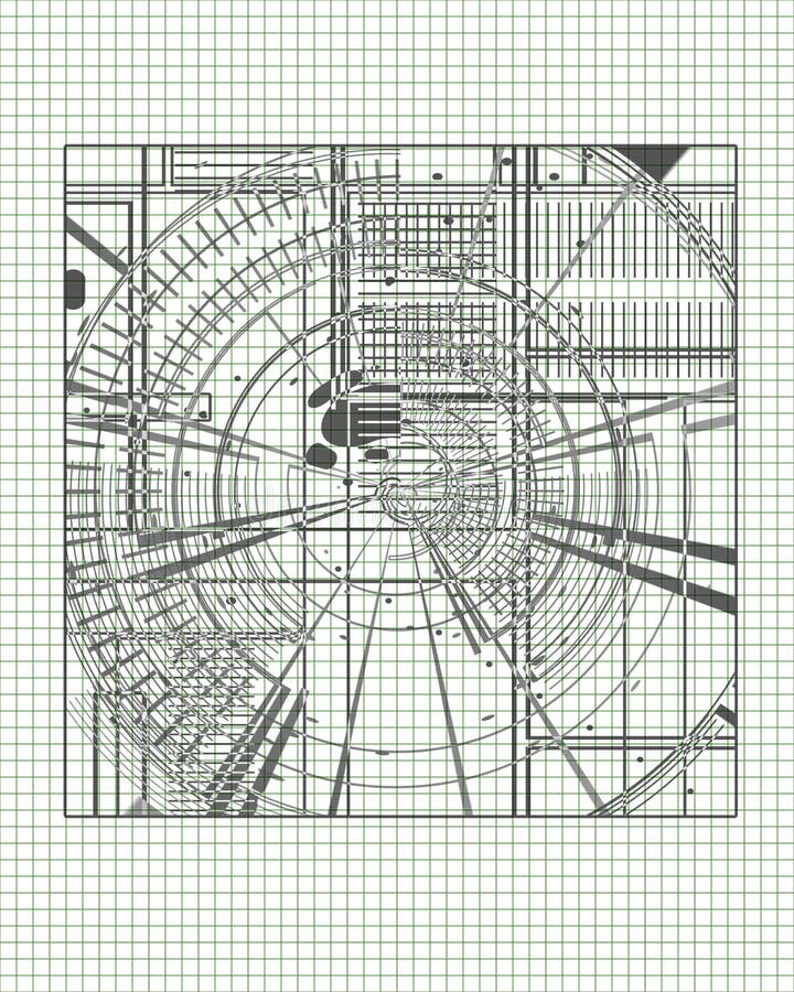 Drawing of a building vector illustration Drawing of a building vector illustration