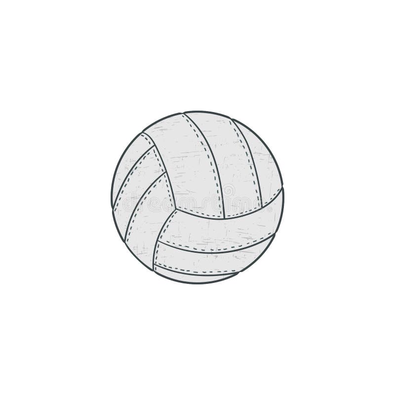 Ball for Playing Volleyball. Cartoon Illustration on a White Background  Stock Illustration - Illustration of ball, volleyball: 177118311