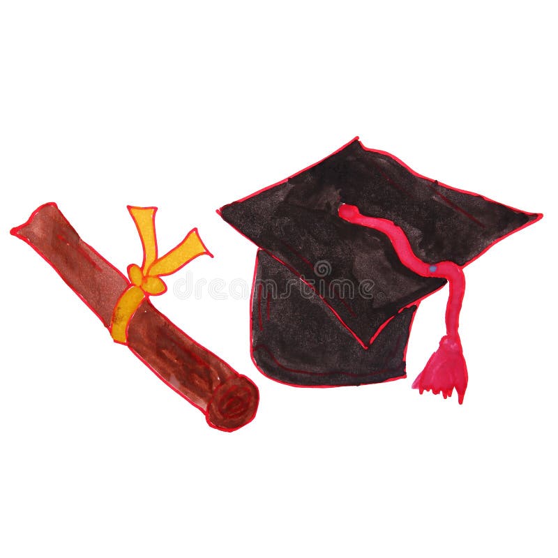 Watercolor Graduation PNG Watercolor Graduation Hat Trio -  Israel