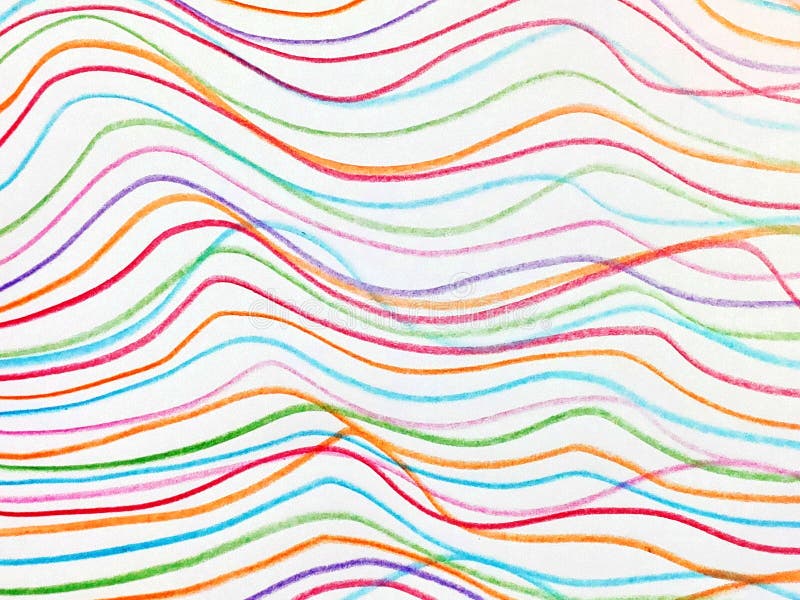 Drawing,color Line ,green on White Background Stock Image Image of