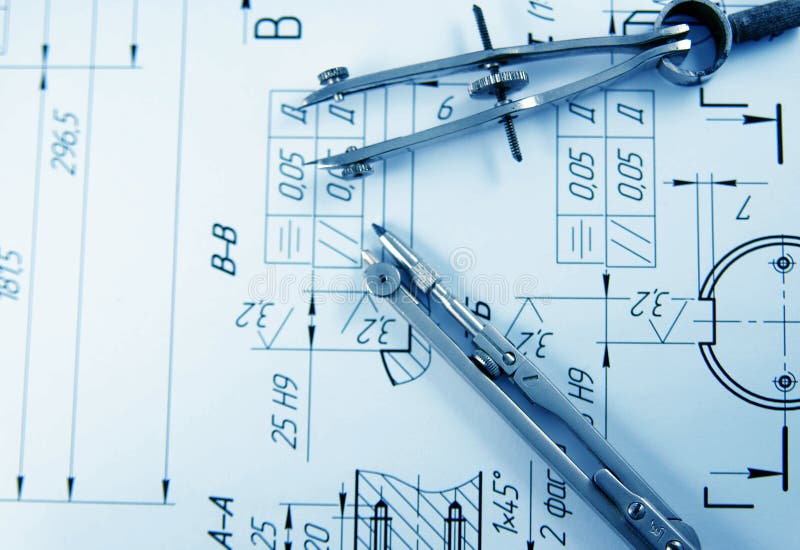 Drawing Compass stock image. Image of technology, machine 11878669