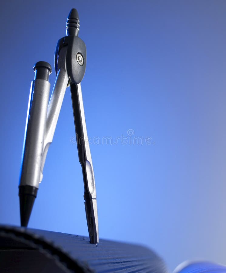 Drawing compass royalty free stock image