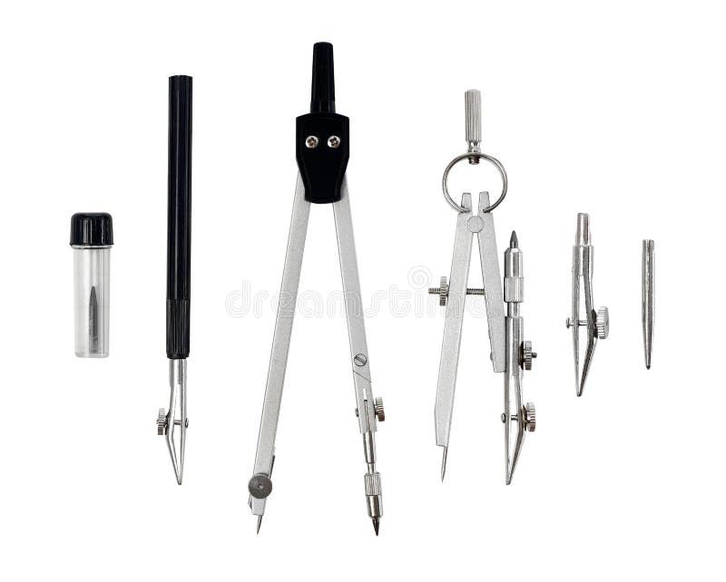 Drawing compass royalty free stock image