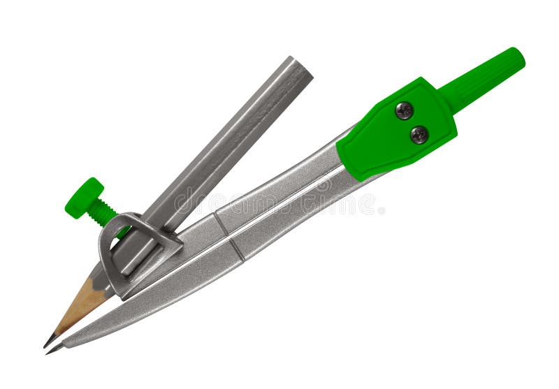 Drawing Compass Isolated Green Stock Photo Image Of Draft Measurement