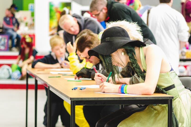 Drawing Competition at Megacon Convention Editorial Stock Photo Image