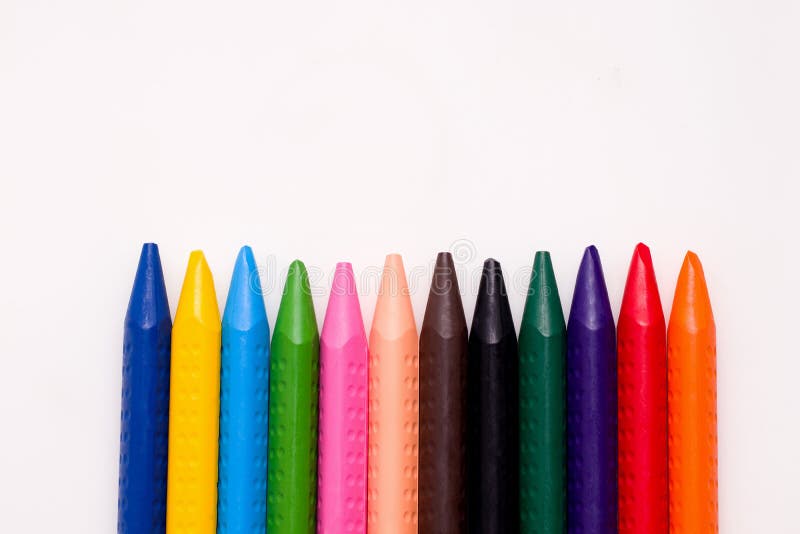 Drawing concept. Chalks of different colors royalty free stock image