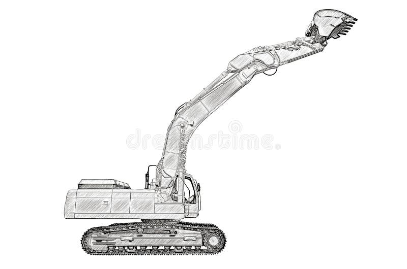 Drawing Excavator Stock Illustrations 5,846 Drawing Excavator Stock