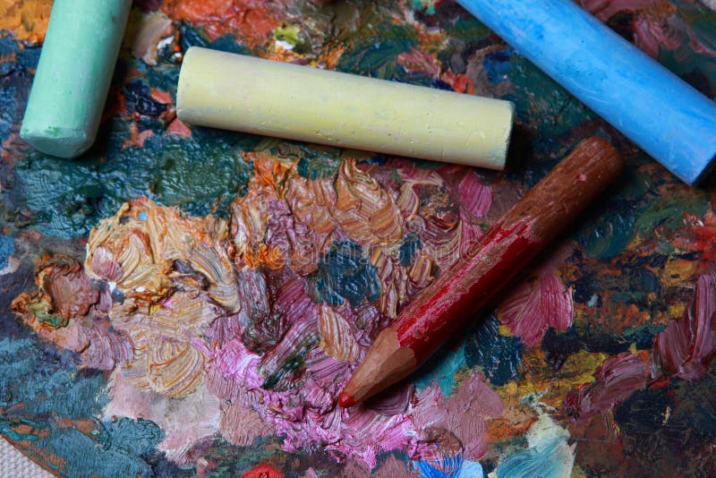 Drawing crayons with paper stock photo. Image of group 134998546