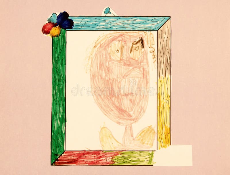 Drawing frame stock image. Image of school, pastel, geometric 38379403