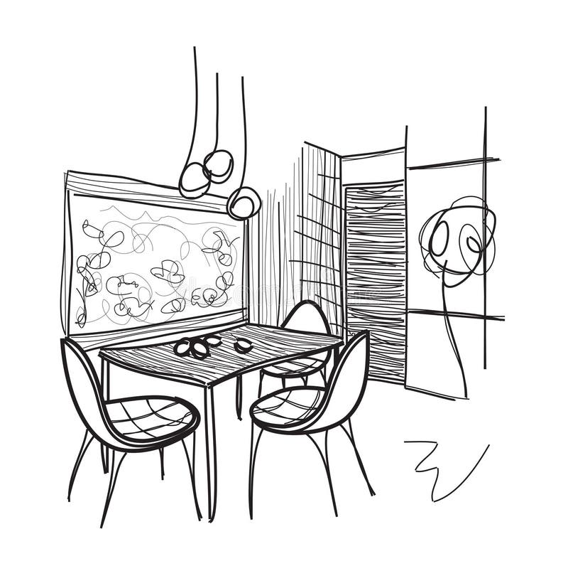 Drawing Kitchen Stock Illustrations 195,882 Drawing Kitchen Stock