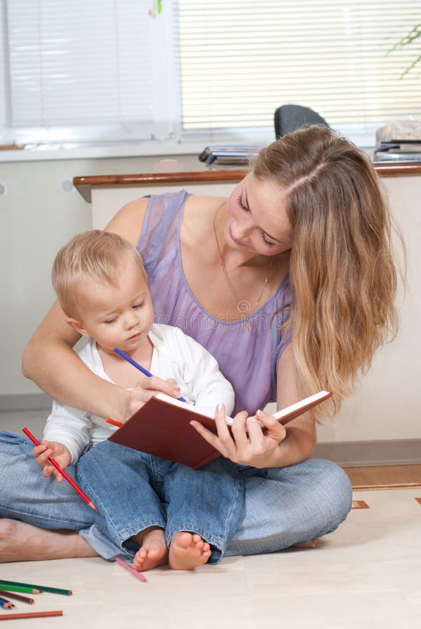 Drawing lesson stock photo. Image of childhood, draw 11571782