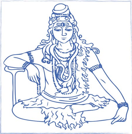 Shiva Trishul Drawing Stock Illustrations – 286 Shiva Trishul Drawing ...