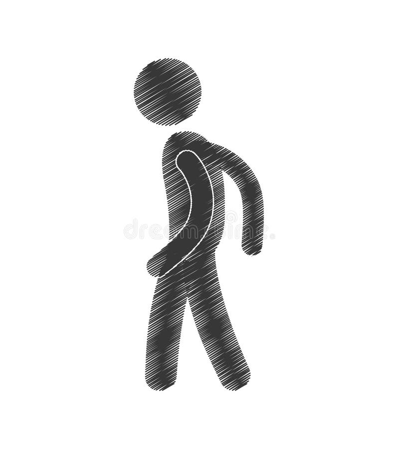 Drawing Man Standing Posing Figure Pictogram Stock Illustration ...