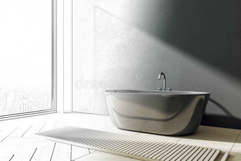 Drawing Modern Bathroom Interior Stock Illustration Illustration of